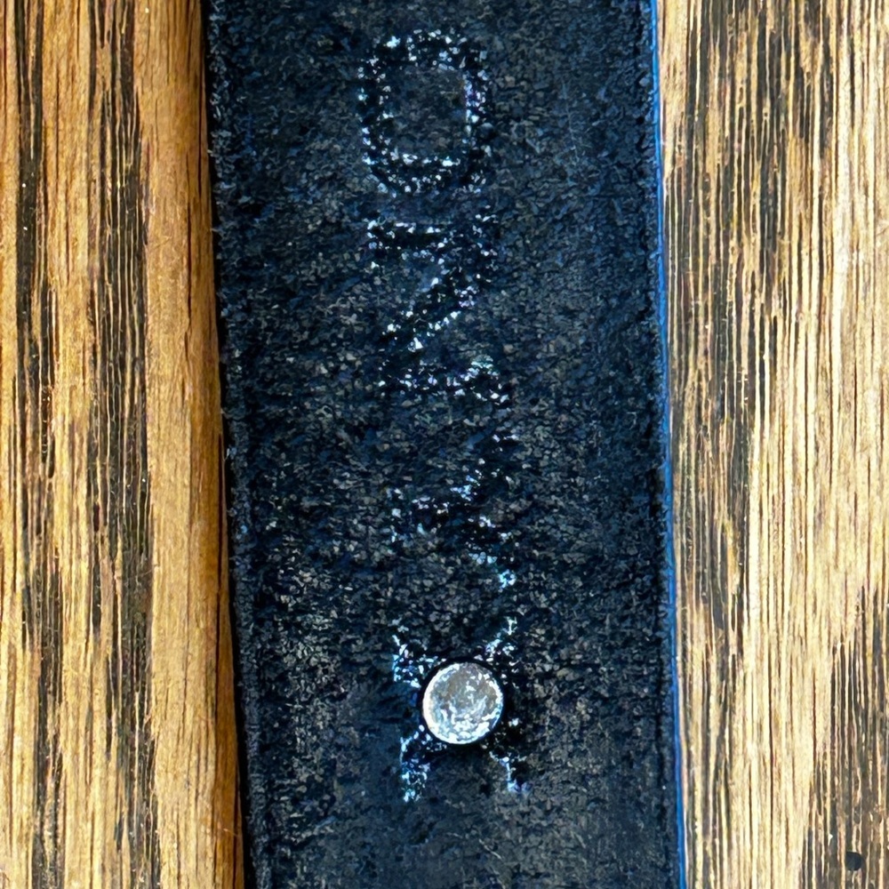 Onyx Women’s Vintage Midnight Black Leather Belt with Silver Details - Picture 5 of 11